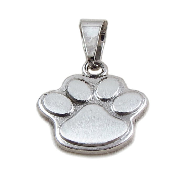 Animal Paw Print Sterling Silver Pendant Necklace