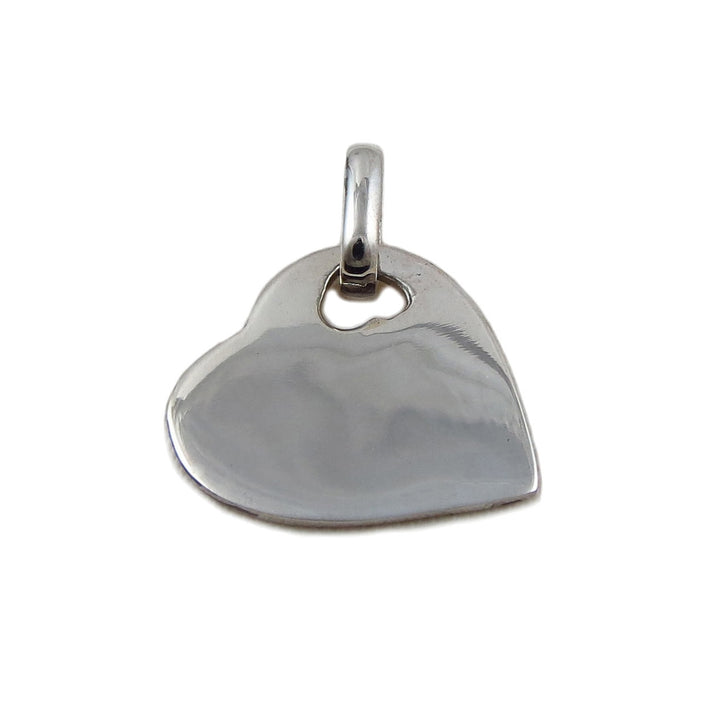 Love Heart Sterling Silver Tag Pendant Necklace