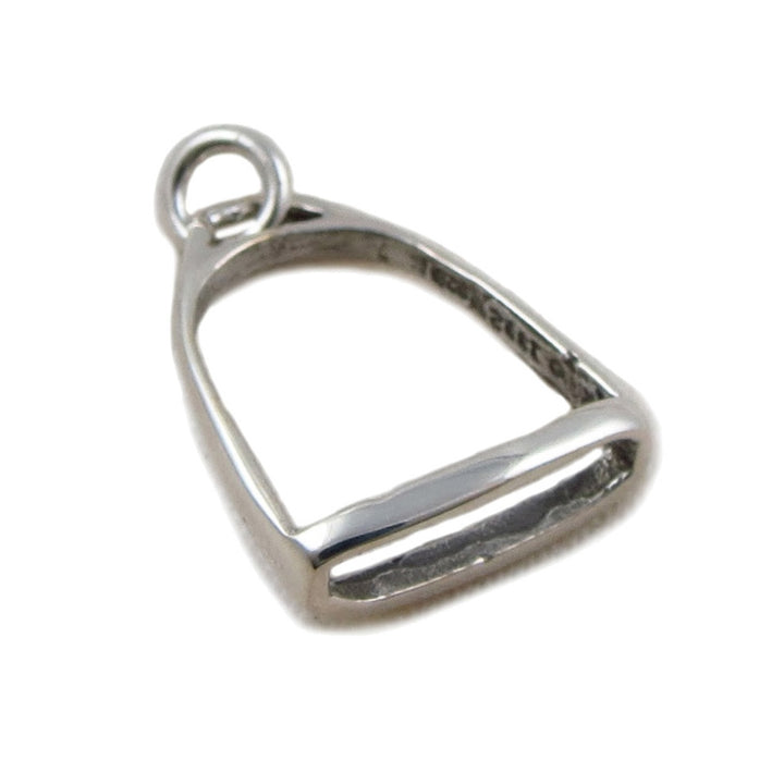 Sterling Silver Horse Tack Riding Stirrup Pendant Necklace