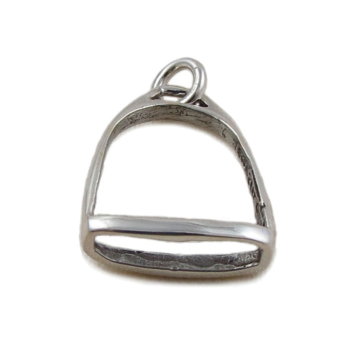 Sterling Silver Horse Tack Riding Stirrup Pendant Necklace