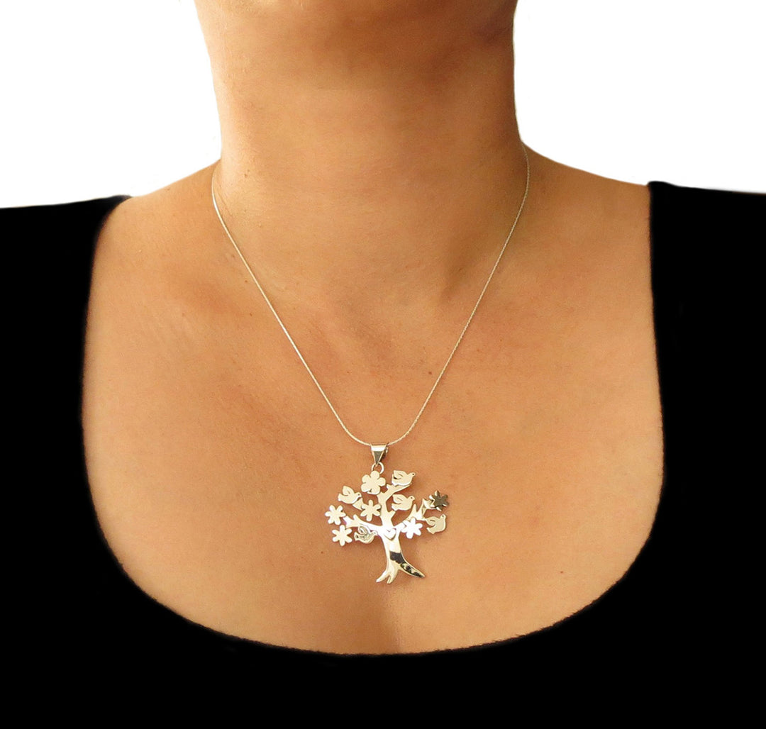 Tree of Life 925 Sterling Silver Pendant Necklace