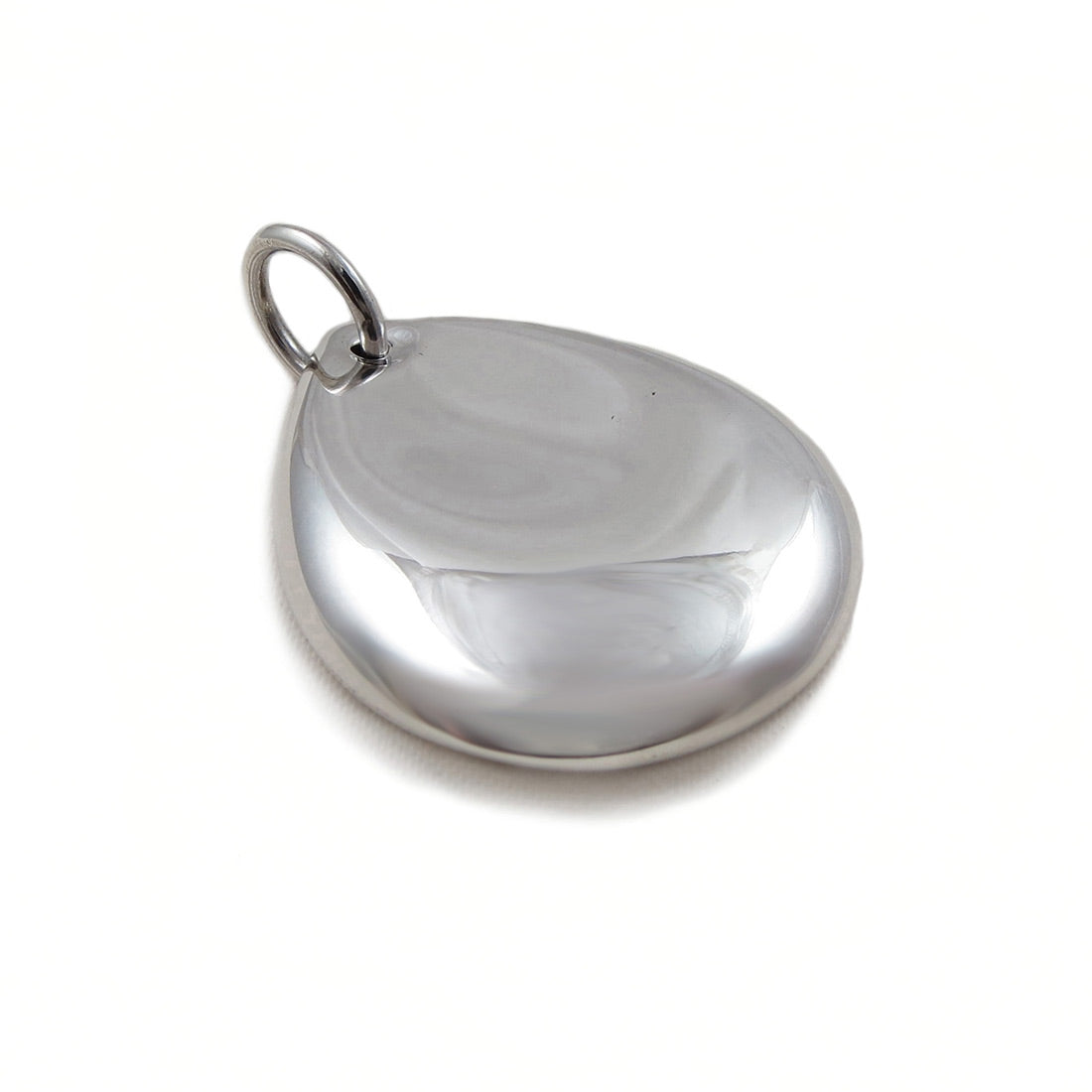Large Oval Pendant Solid 925 Sterling Silver Drop Necklace Large Oval Pendant Solid 925 Sterling Silver Drop Necklace