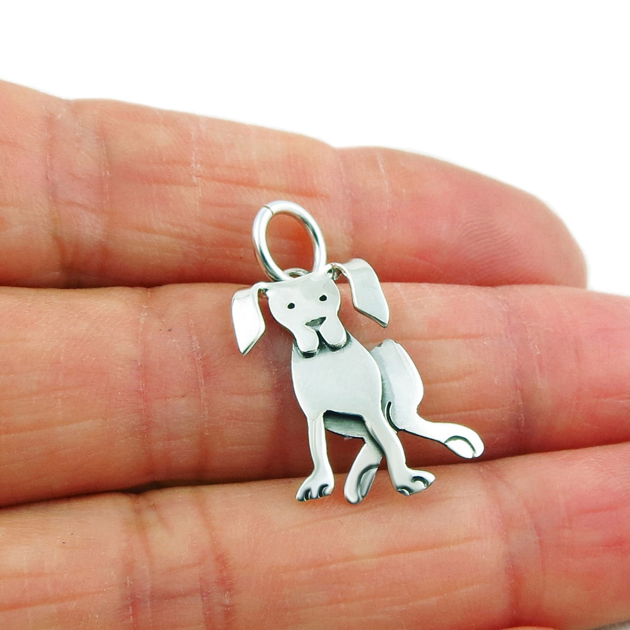 Sterling silver dog hot sale charms for bracelets