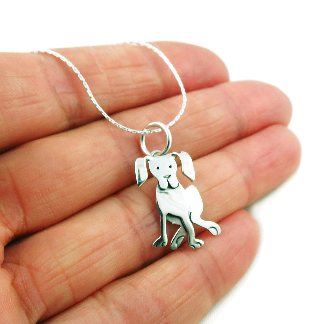 Labrador Retriever Sterling Silver Dog Pendant in a Gift Box