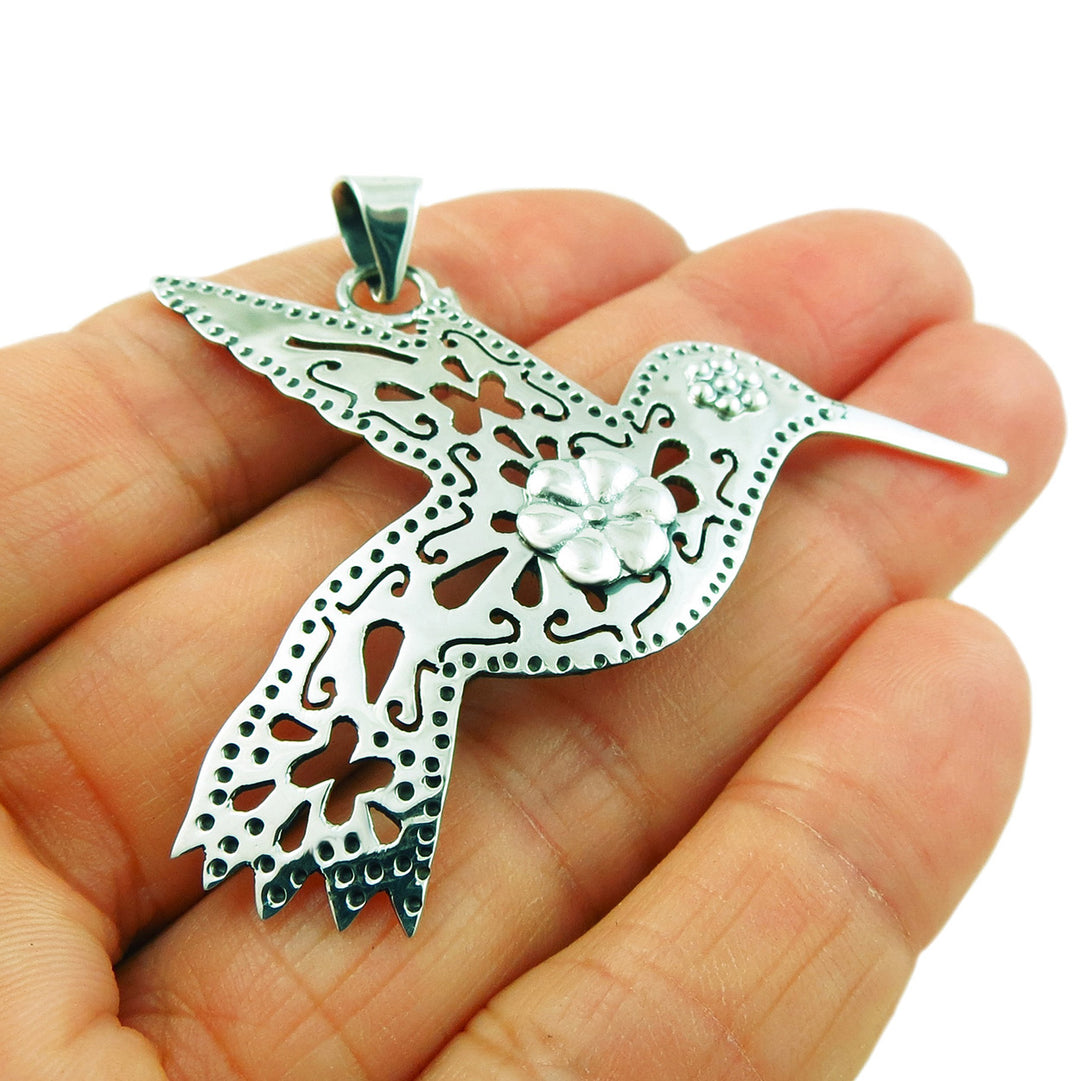 Sterling Silver Hummingbird Necklace