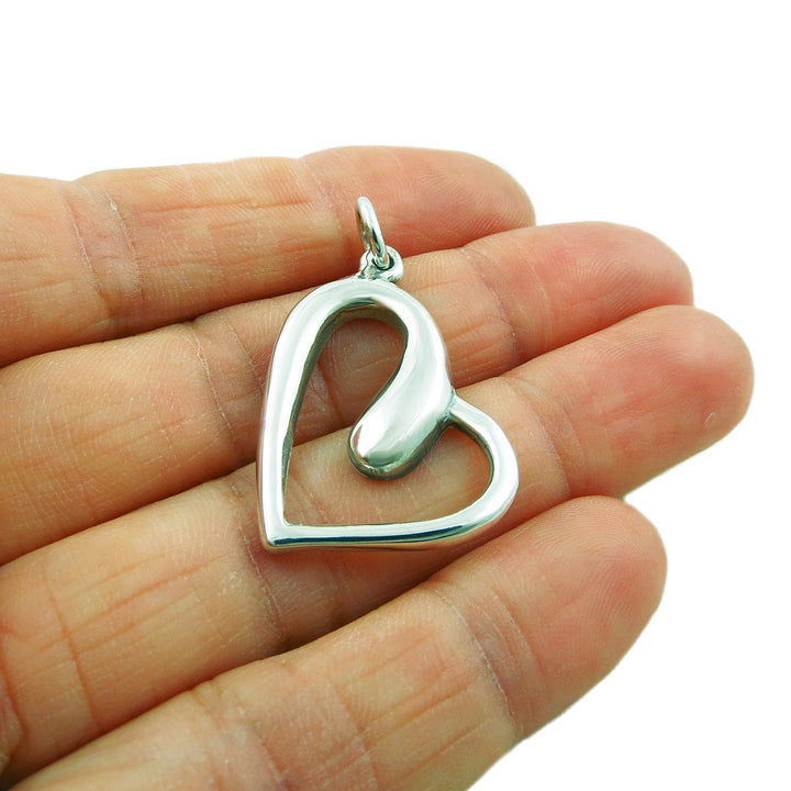 Love Heart 925 Sterling Silver Pendant Necklace