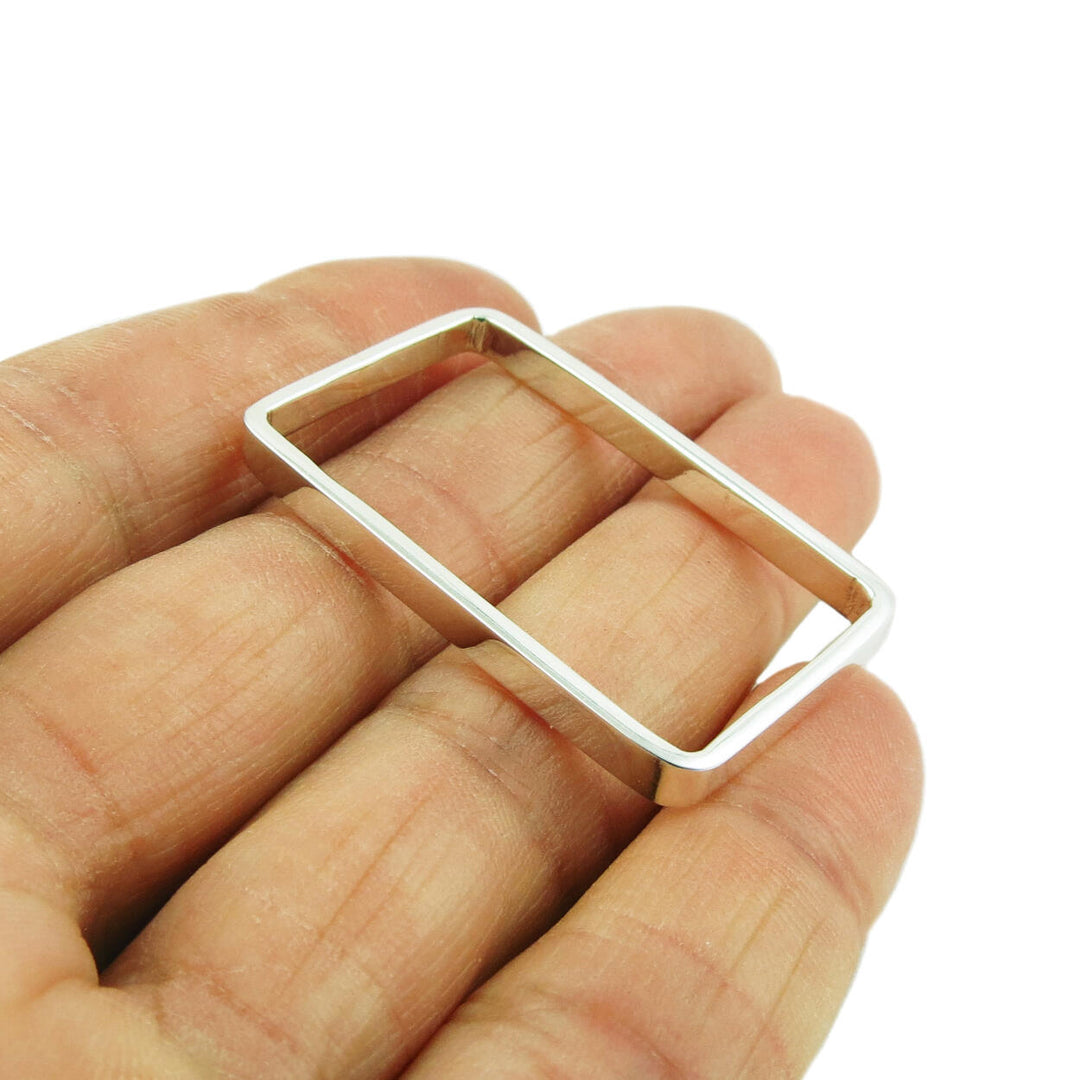 Rectangle 925 Sterling Silver Pendant