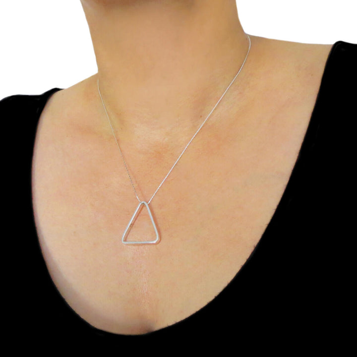 Triangle 925 Sterling Silver Geometric Pendant