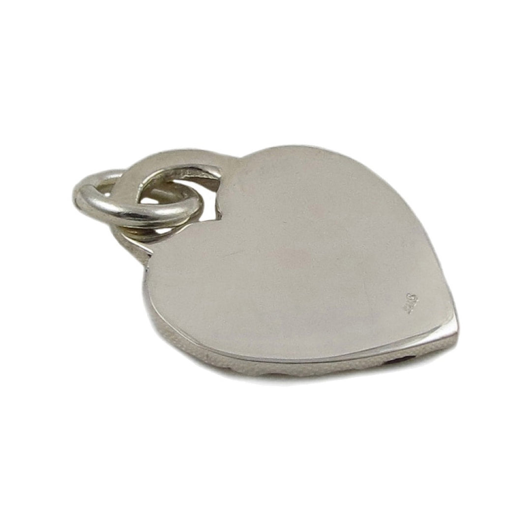 Hammered 925 Sterling Silver Love Heart Pendant Necklace