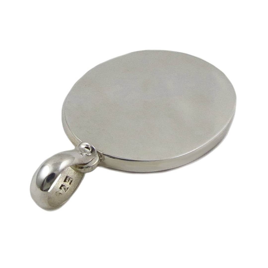 Locket Style 925 Sterling Silver Oval Pendant