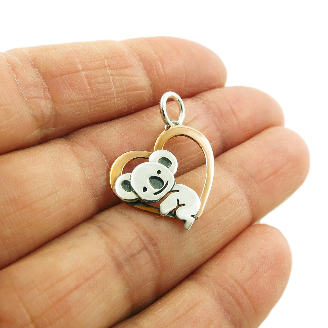 Koala Bear 925 Silver and Copper Pendant Necklace