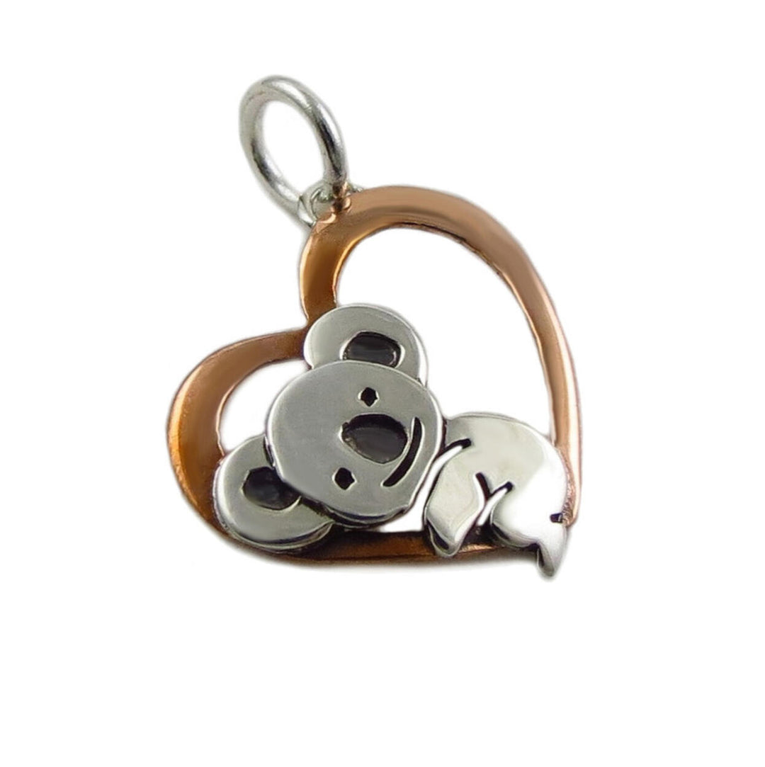 Koala Bear 925 Silver and Copper Pendant Necklace