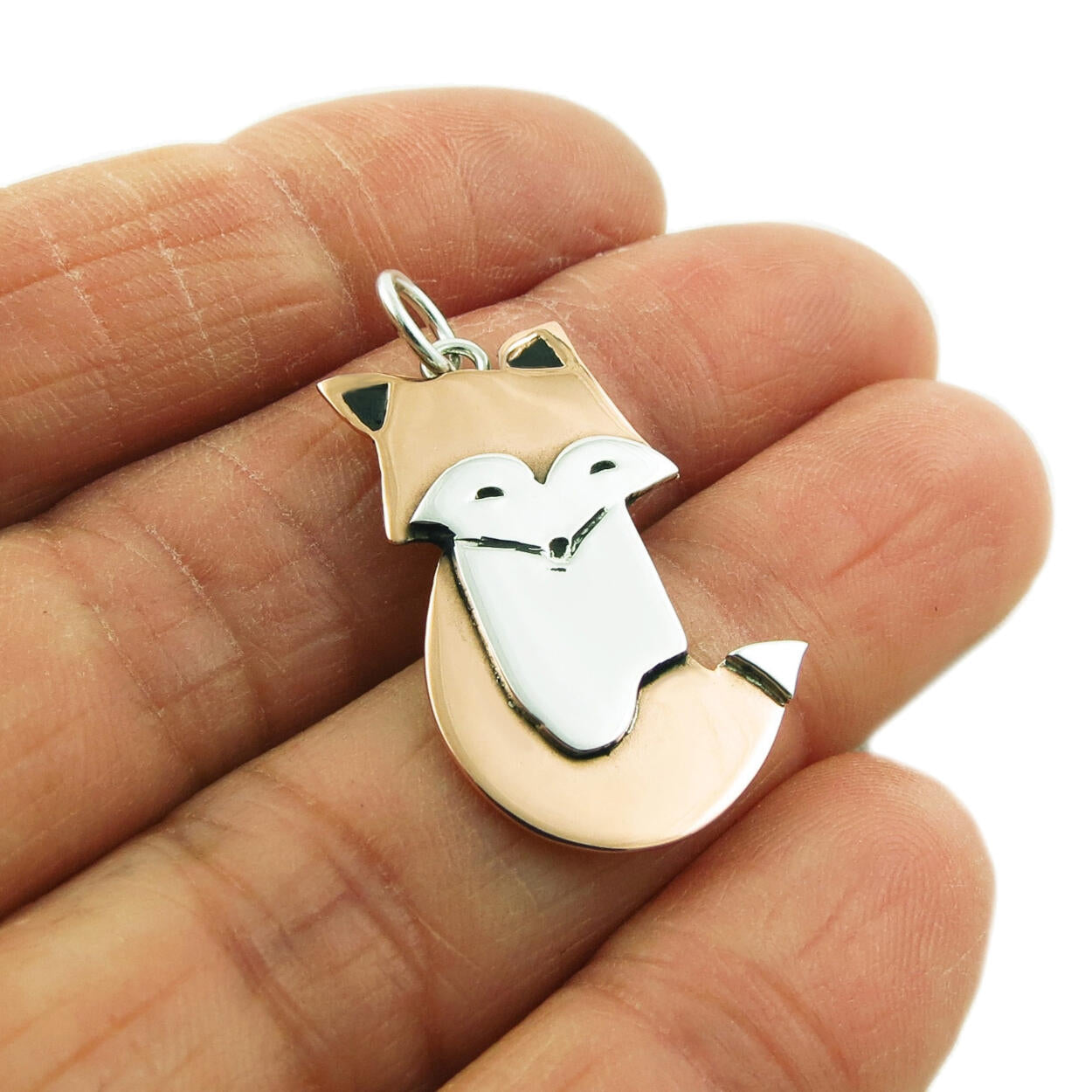 Fox silver clearance necklace