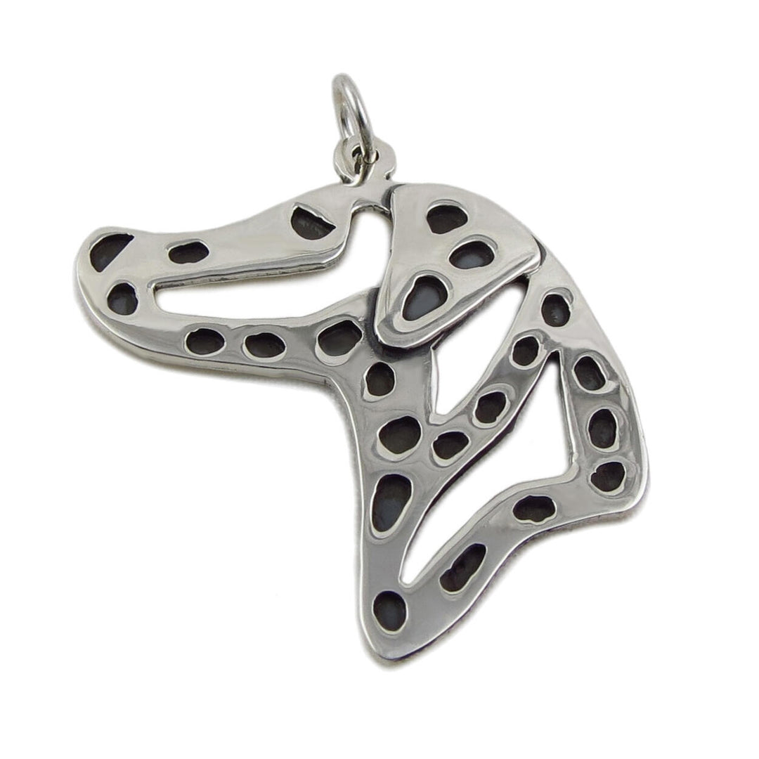 Dalmatian 925 Sterling Silver Dog Pendant Necklace