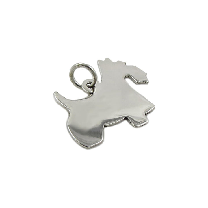 Sterling Silver Scottish Terrier Dog Pendant Necklace
