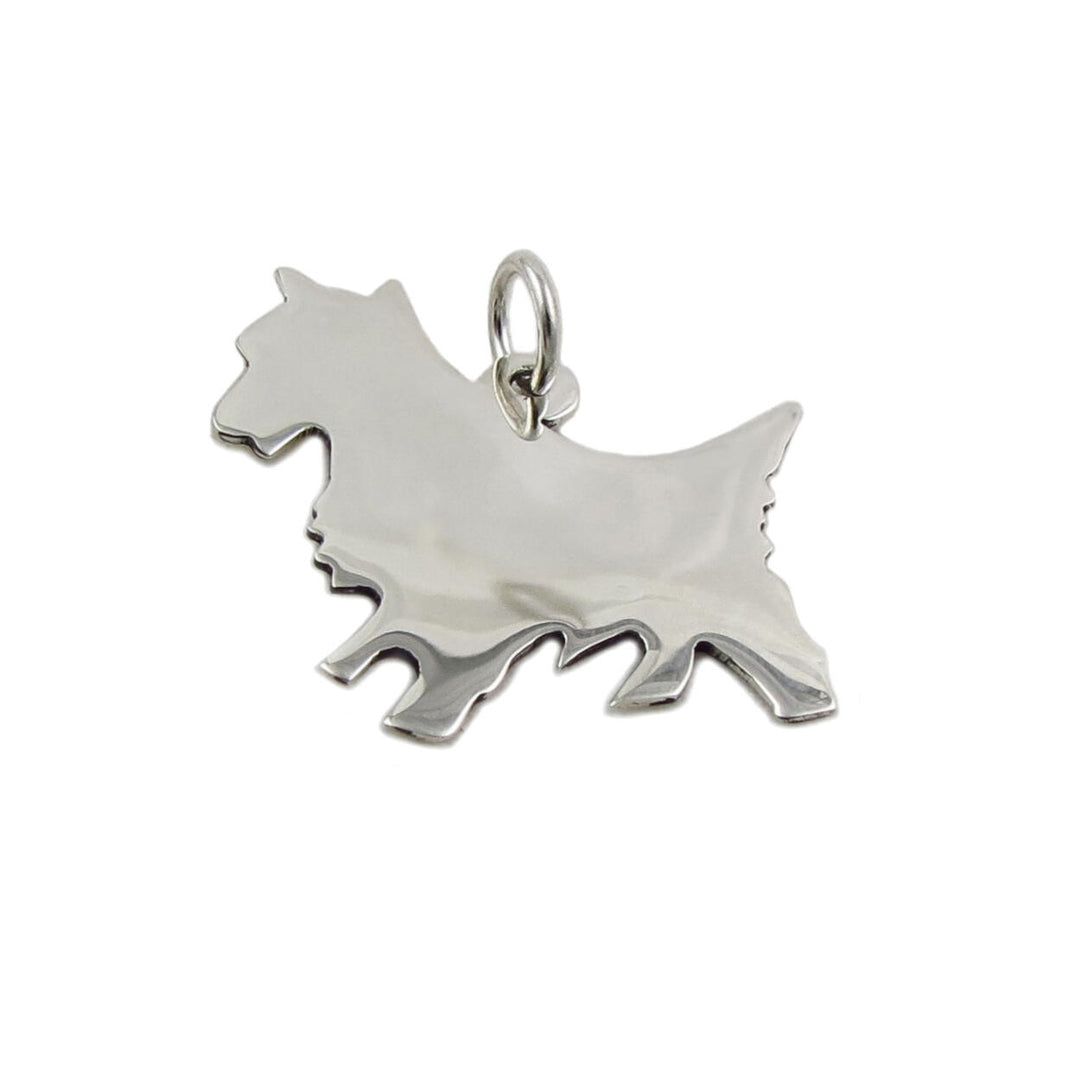 Dog 925 Sterling Silver Terrier Animal Pendant in a Gift Box