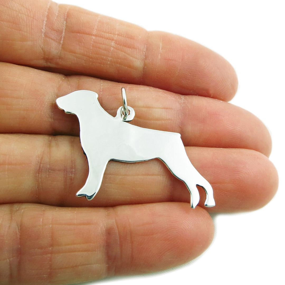 Sterling Silver Dog Pendant Necklace