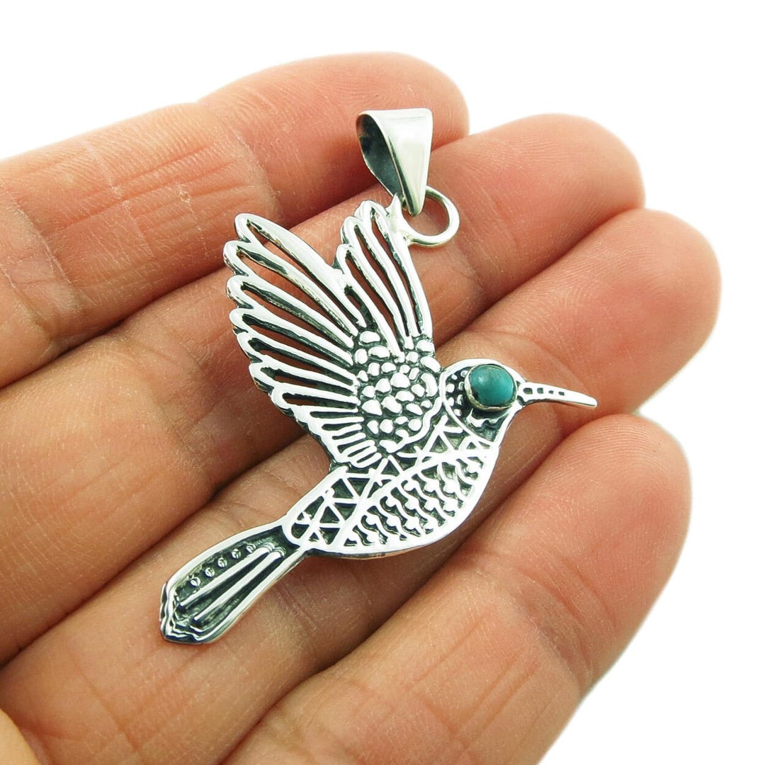 Hummingbird 925 Sterling Silver Pendant Necklace