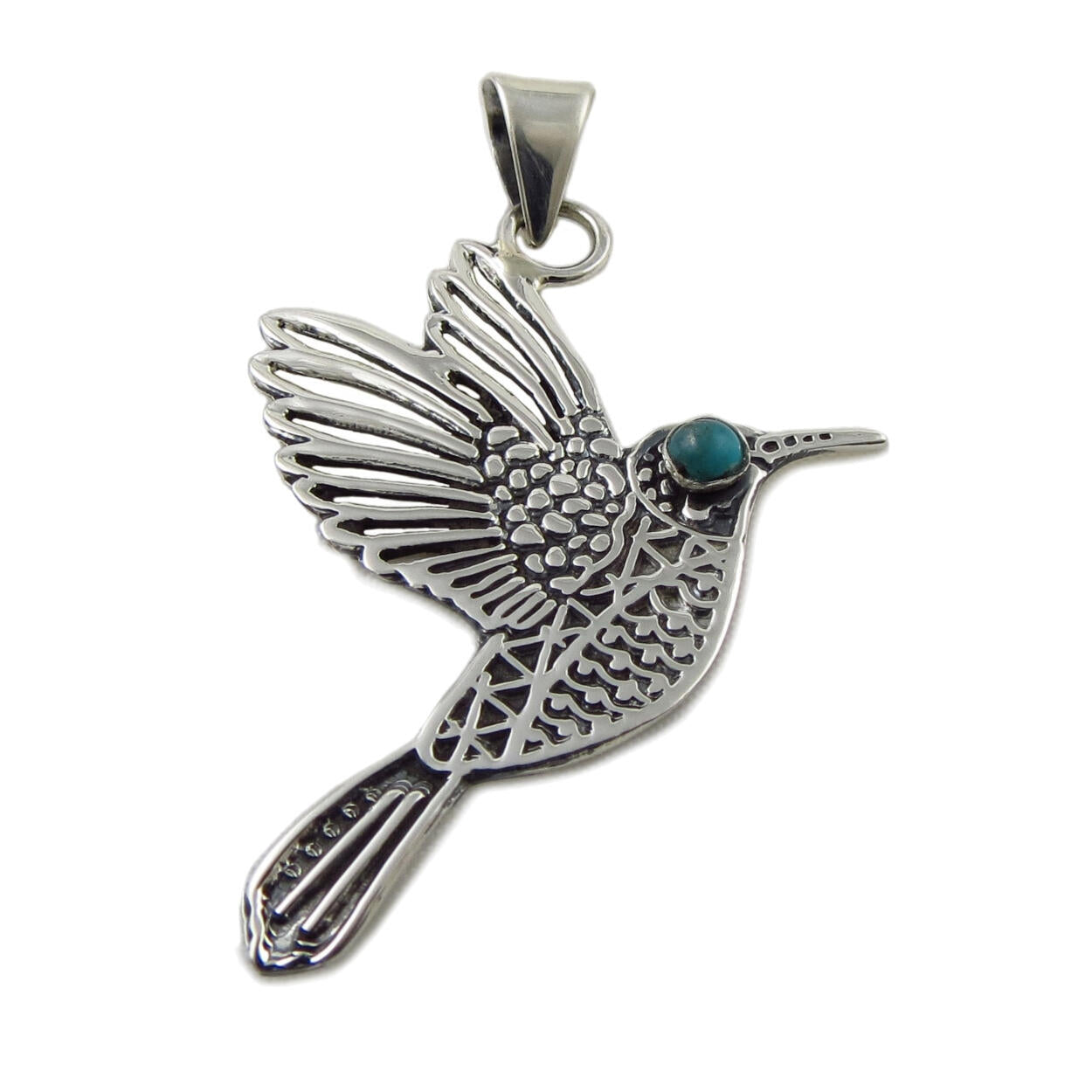 Sterling silver sale hummingbird pendant