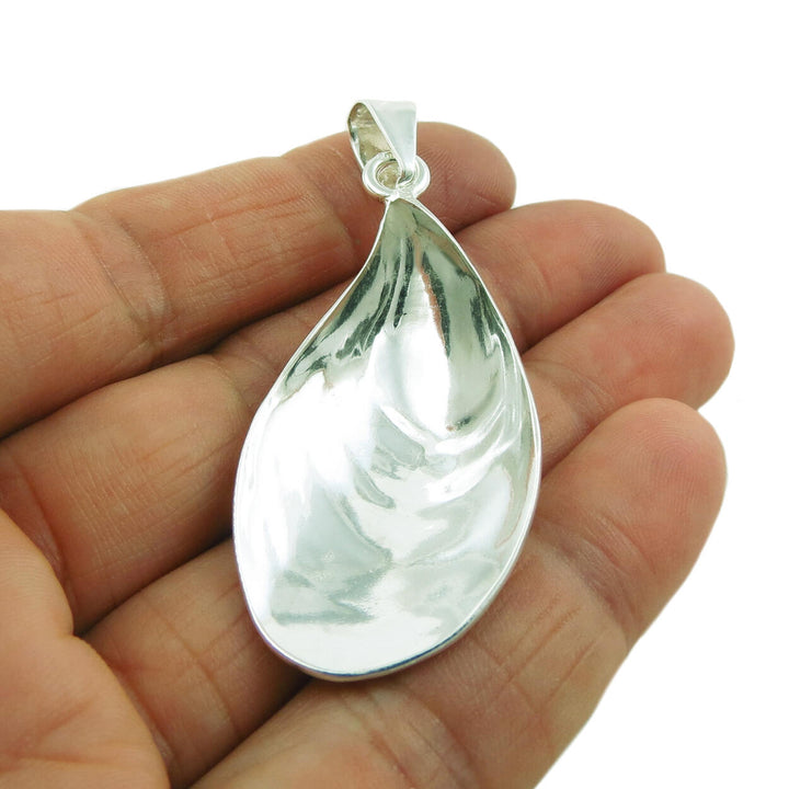 Sterling Silver Mussel Shell Pendant
