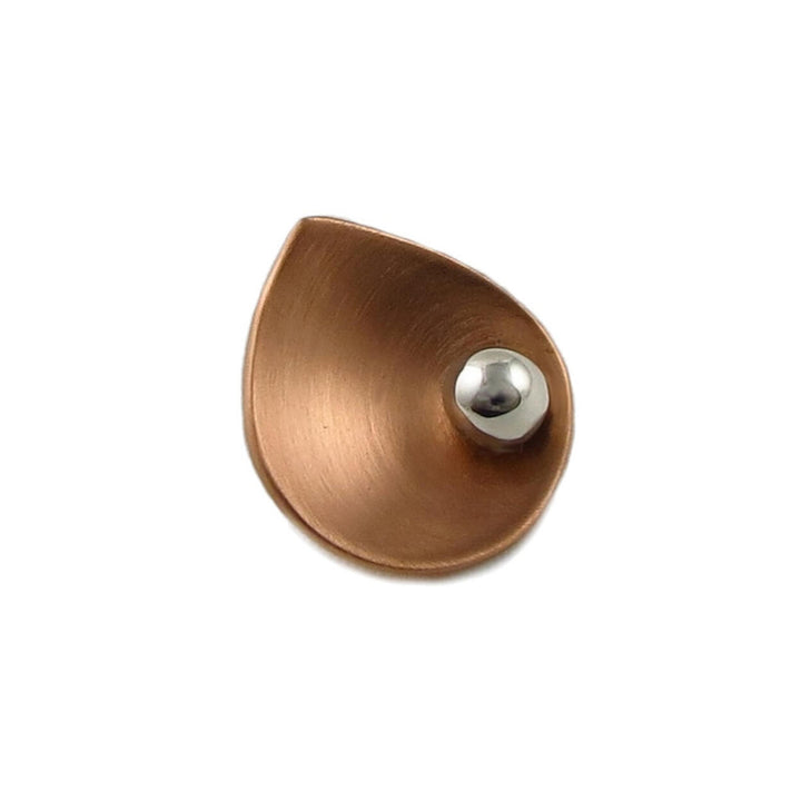 925 Silver and Brushed Copper Designer Drop Pendant