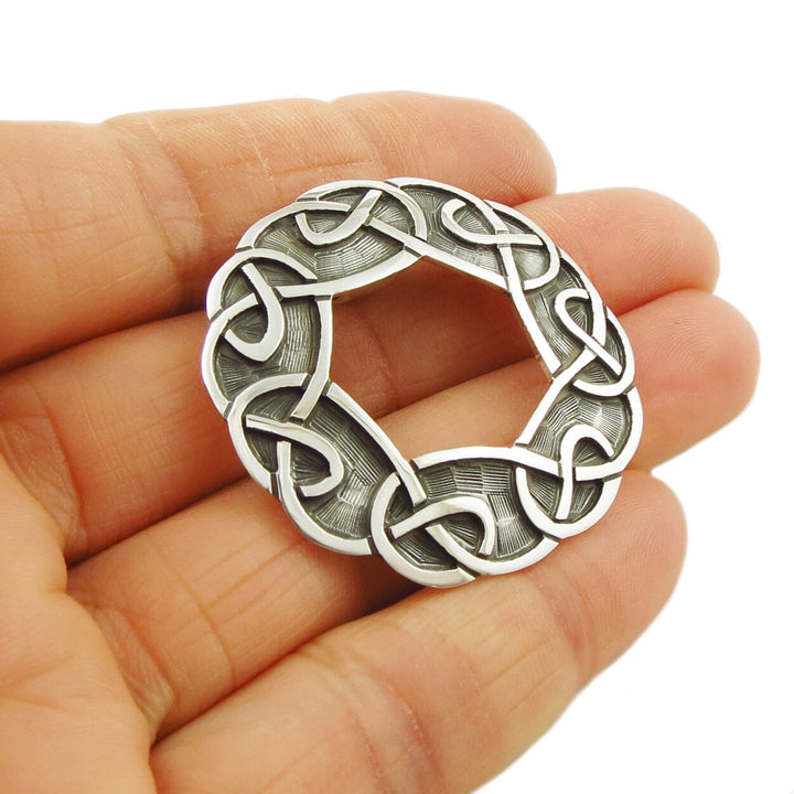 Celtic Love Knot Maria Belen Designer Sterling Silver Pendant Necklace