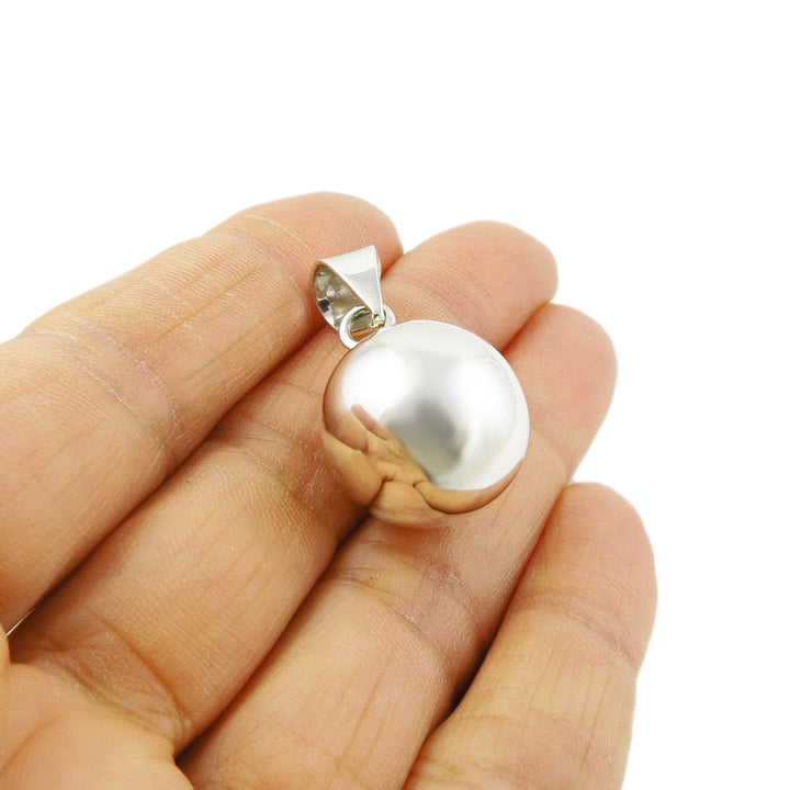Hallmarked Sterling 925 Silver Ball Bead Bola Chime Pendant