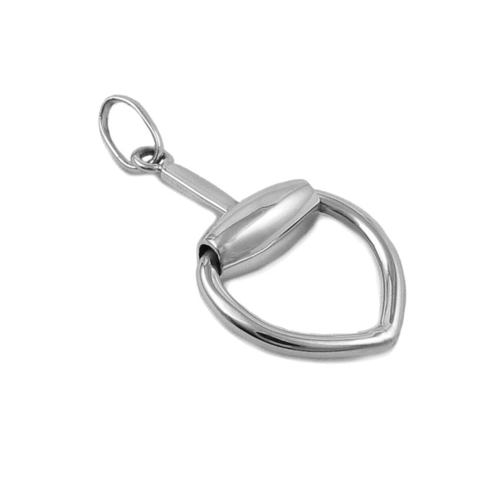 Heart Horsebit Snaffle 925 Silver Pendant Necklace