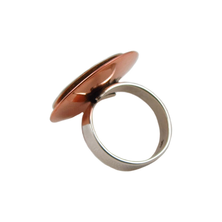 Copper and Sterling Silver Modernist Ring