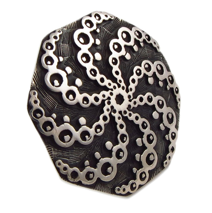 Large Maria Belen Design 925 Sterling Silver Cocktail Ring