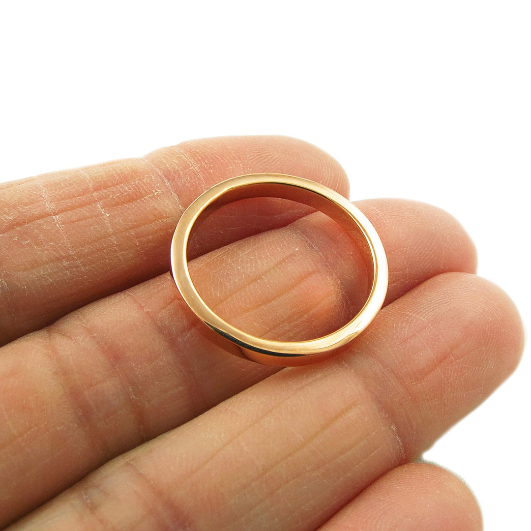 Solid Polished Copper Ring in a Gift Box