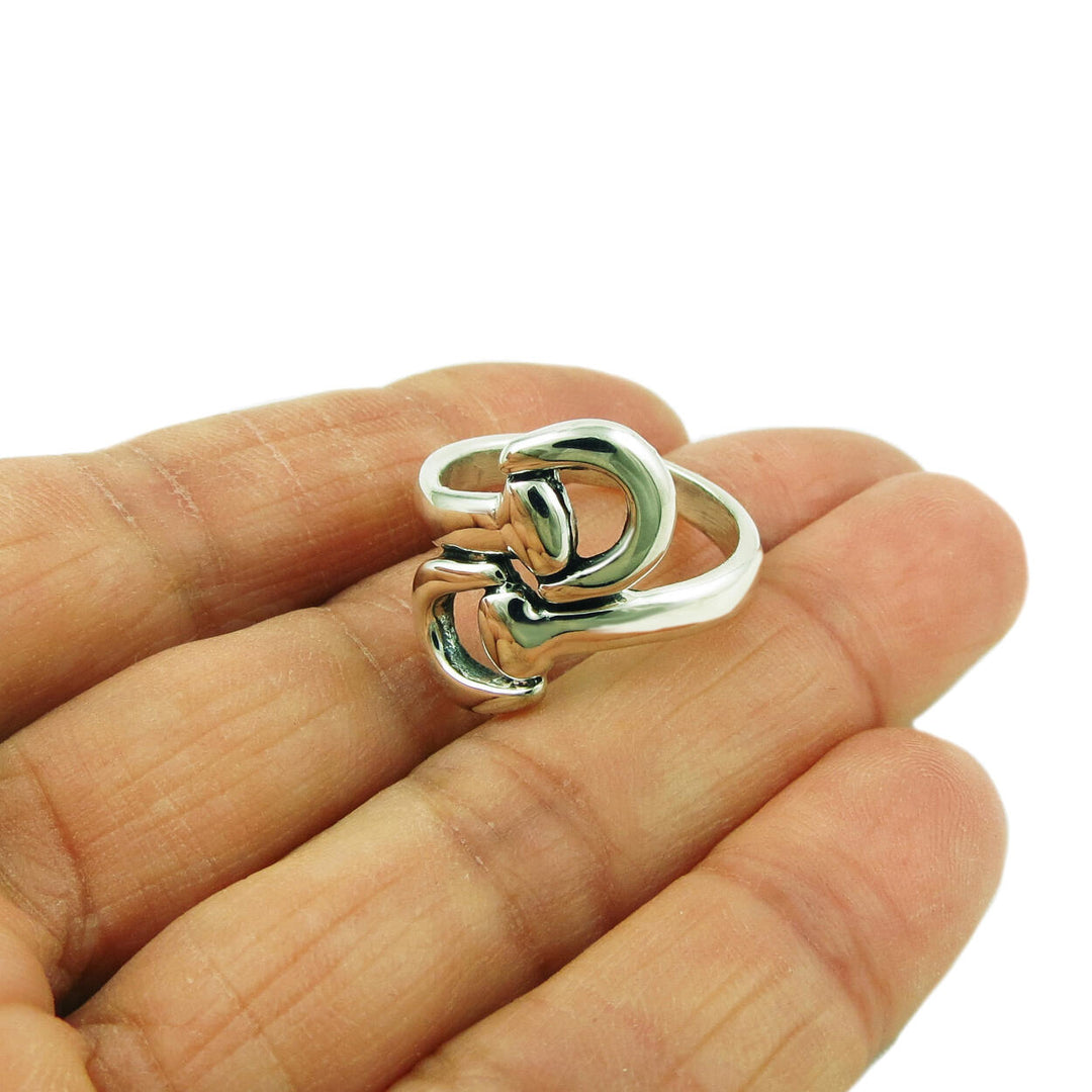 Horse Snafflebit 925 Sterling Silver Wrap Ring