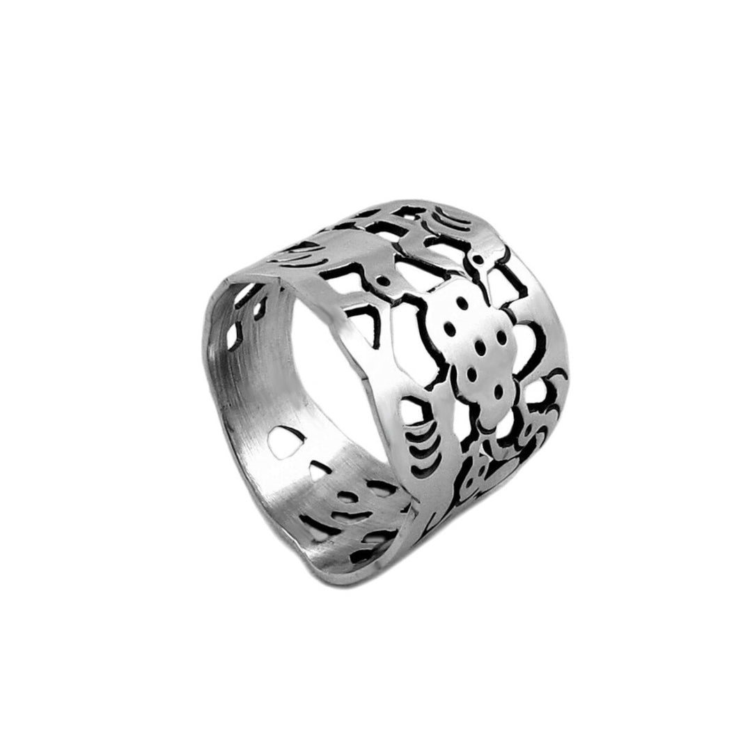 Maria Belen Hummingbird Design Sterling Silver Ring