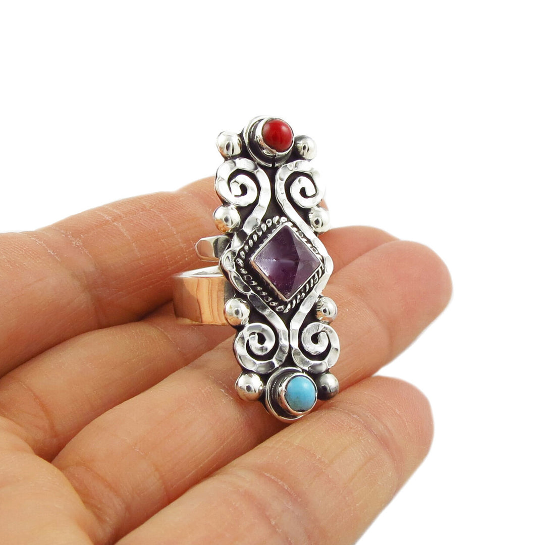 Mexican Artisan Sterling Silver Scrollwork Ring